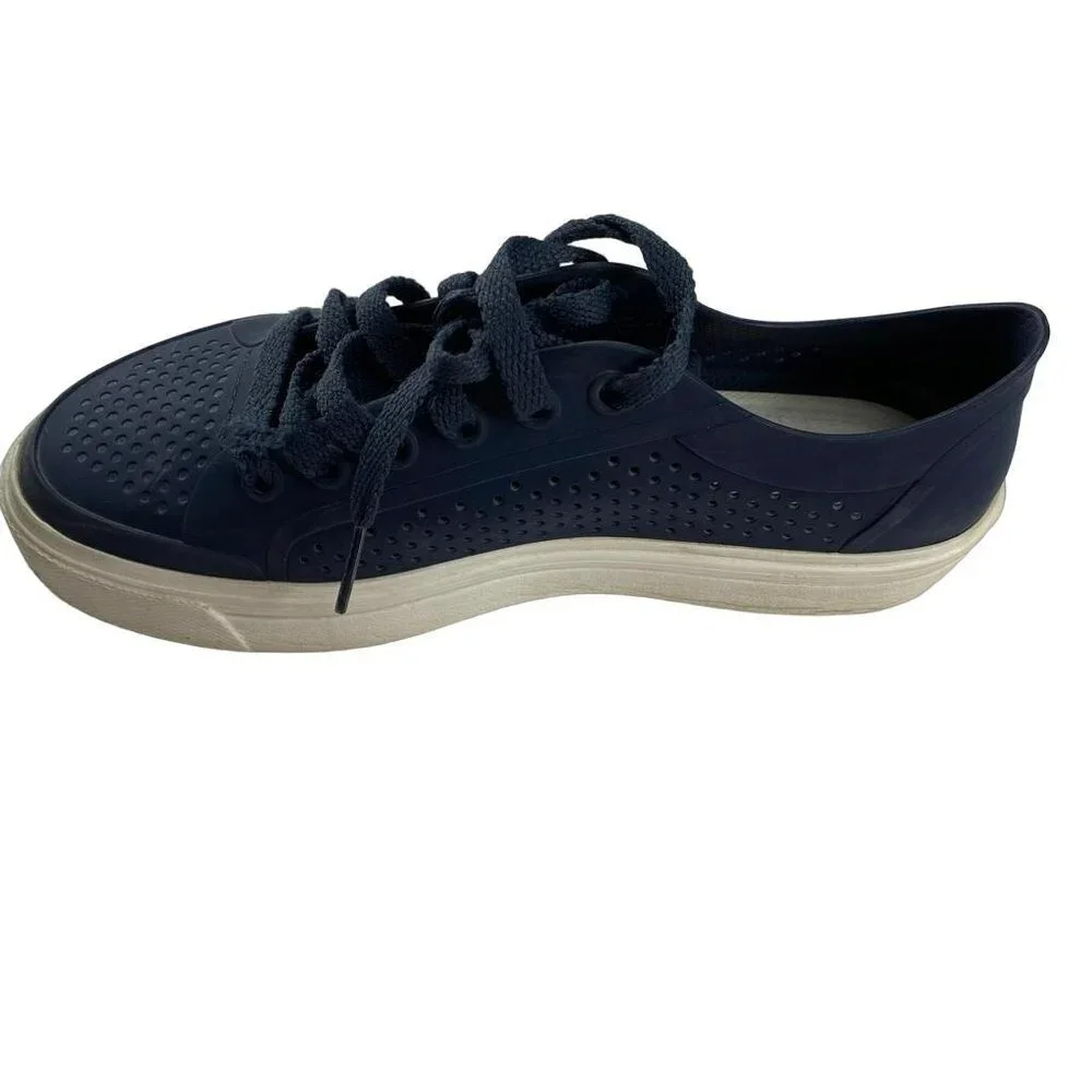 CROCS Citilane Roka Blue & White Sneakers Women's Size‎ W6 Shoes Lace-Up